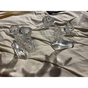 Vintage‎ Lead Crystal Candle Holders Candlesticks